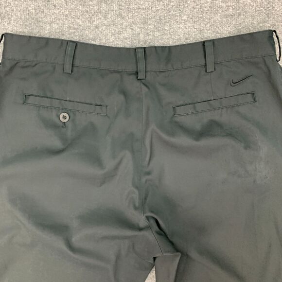 Nike Golf Pant Mens 34 Black Flat Front Dri Fit Stretch Tech Performance Chino - Picture 9 of 15